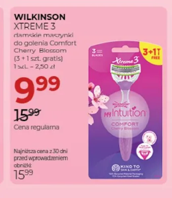 Damskie maszynki do golenia Wilkinson Xtreme 3 Comfort Cherry Blossom 4-pak promocja w Drogerie Jawa