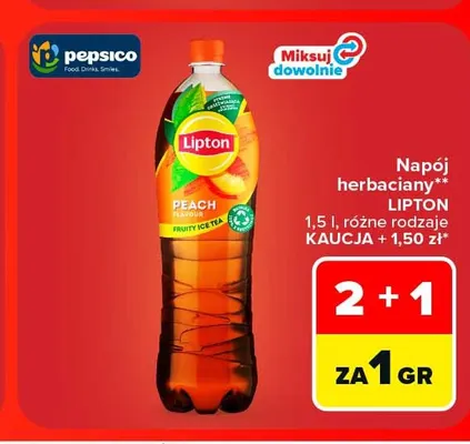 Napój herbaciany Lipton promocja w Carrefour
