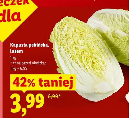 Kapusta pekińska luzem promocja w Lidl