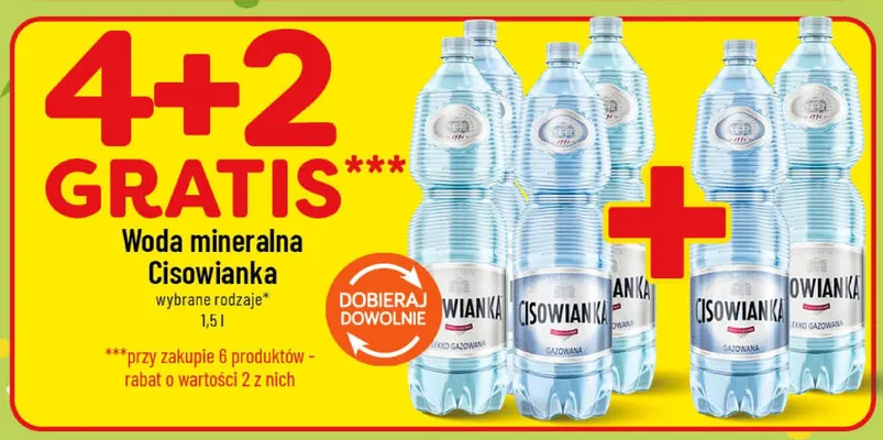 Woda mineralna Cisowianka lekko gazowana promocja w POLOmarket