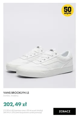 Sneakersy damskie Vans Brooklyn LS promocja w 50 style