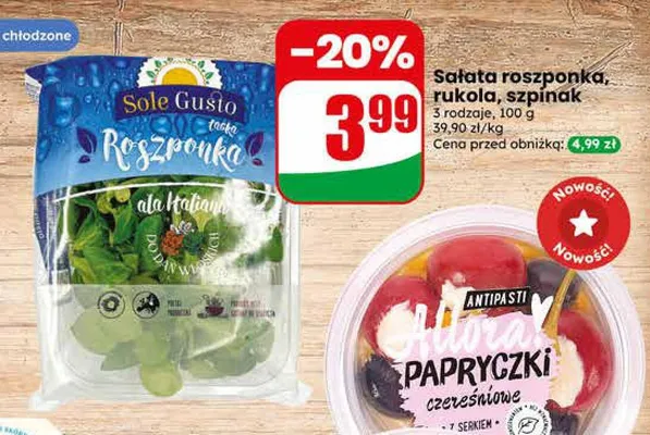Sałata roszponka Sole Gusto promocja w Dino
