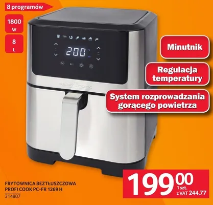Frytkownica beztłuszczowa Profi Cook PC-FR 1269 H promocja w Selgros