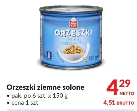 Orzeszki ziemne solone promocja w Makro