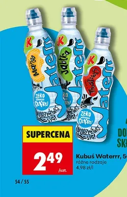 Woda smakowa Kubuś Waterrr Mango promocja w Biedronka