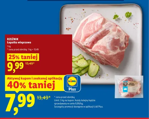 Łopatka wieprzowa Rzeźnik promocja w Lidl