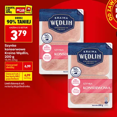 Szynka konserwowa Kraina Wędlin promocja w Biedronka