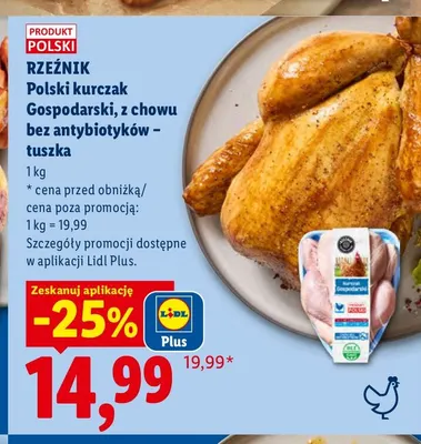Polski kurczak Gospodarski z chowu bez antybiotyków tuszka Rzeźnik promocja w Lidl