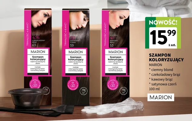 Szampon koloryzujący Marion czekoladowy brąz promocja w Intermarche