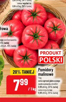 Pomidory malinowe promocja w POLOmarket