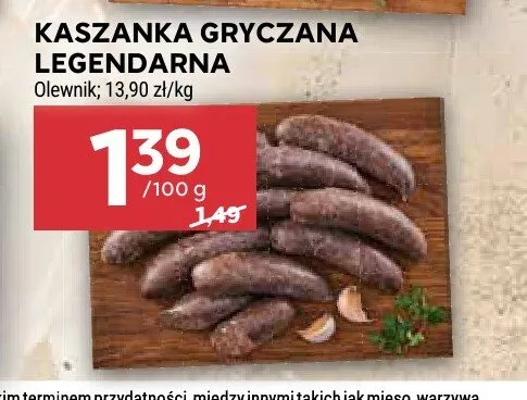 Kaszanka gryczana legendarna Olewnik promocja w Stokrotka
