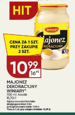 Majonez dekoracyjny Winiary promocja w Chata Polska