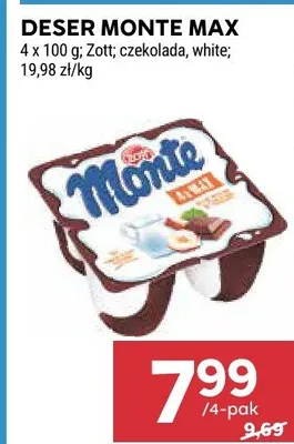 Deser Monte MAX Zott white promocja w Stokrotka
