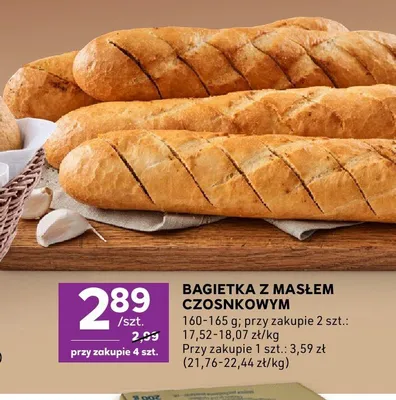 Bagietka z masłem czosnkowym promocja w Stokrotka