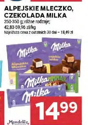 Alpejskie mleczko, czekolada milka promocja w Stokrotka