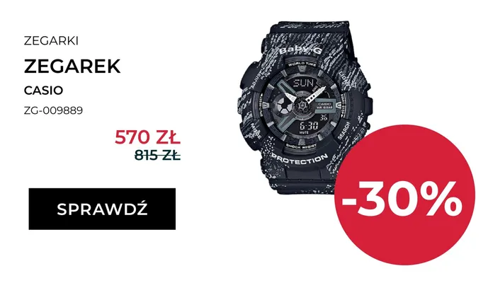 Zegarek Casio ZG-009889 promocja w Briju
