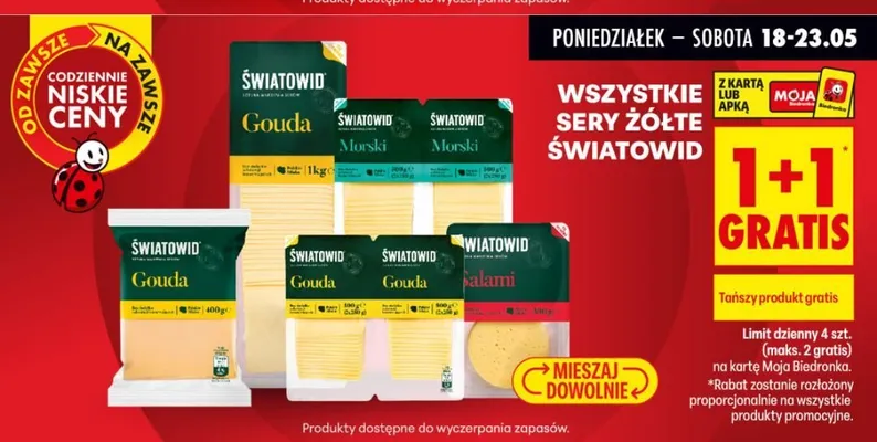 Sery żółte Światowid promocja w Biedronka