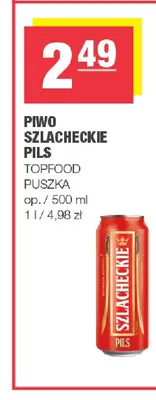 Piwo Szlacheckie Pils promocja w SPAR
