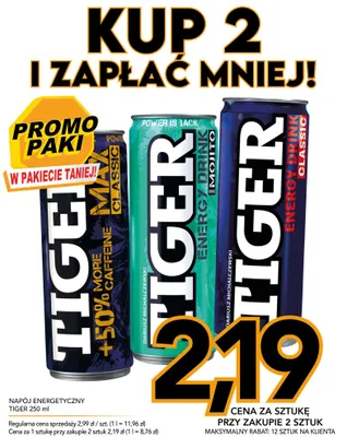 Napój energetyczny Tiger Max Classic promocja w Kupiec