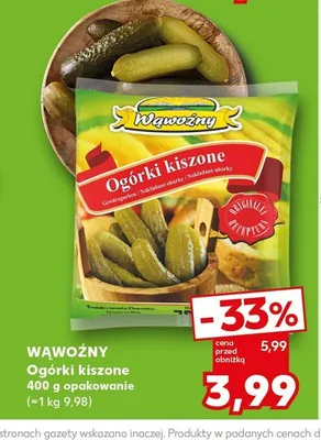 Ogórki kiszone Wąwoźny promocja w Kaufland