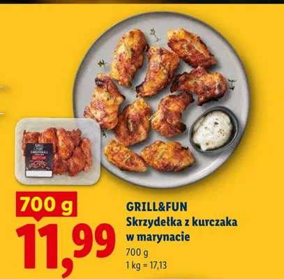Skrzydełka z kurczaka w marynacie Grill&Fun promocja w Lidl