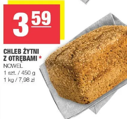 Chleb żytni z otrębami Nowel promocja w SPAR