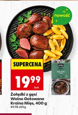 Żołądki z gęsi Wolno Gotowane Kraina Mięs promocja w Biedronka