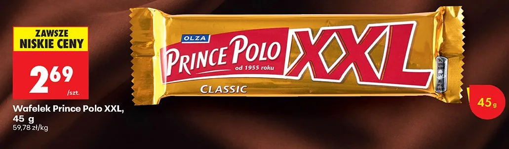 Wafelek Prince Polo XXL Classic promocja w Biedronka