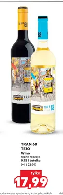 Wino białe Tram 68 Tejo promocja w Kaufland