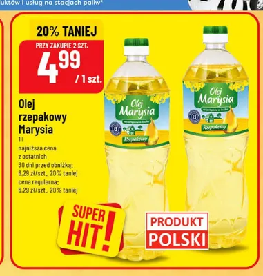 Olej rzepakowy Marysia promocja w POLOmarket