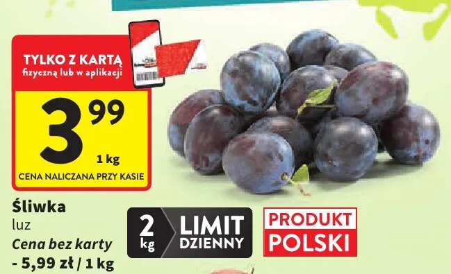Śliwki promocja w Intermarche