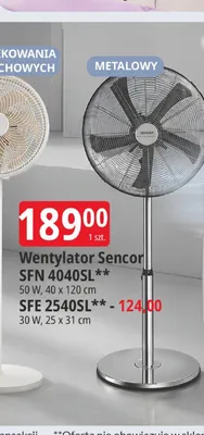 Wentylator Sencor SFE 2540SL promocja w Leclerc