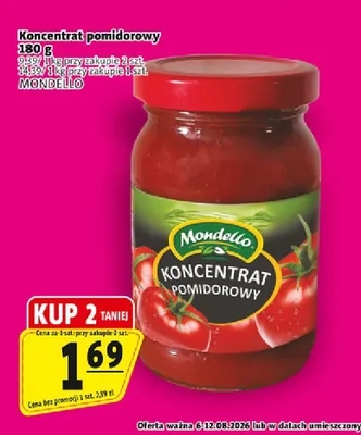Koncentrat pomidorowy Mondello promocja w Prim Market