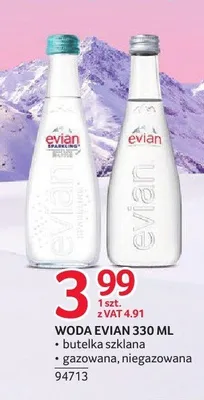 Woda gazowana Evian promocja w Selgros