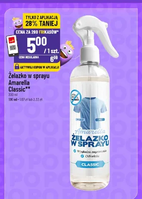 Żelazko w sprayu Amarella Classic promocja w POLOmarket