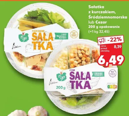 Sałatka z kurczakiem, śródziemnomorska lub Cezar promocja w Kaufland