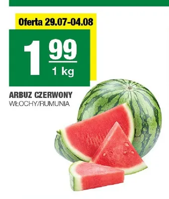 Arbuz czerwony promocja w SPAR