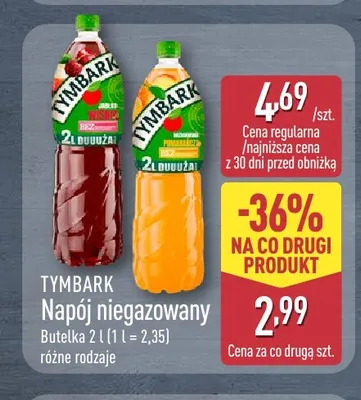 Napój niegazowany Tymbark Wiśnia Jabłko promocja w Aldi