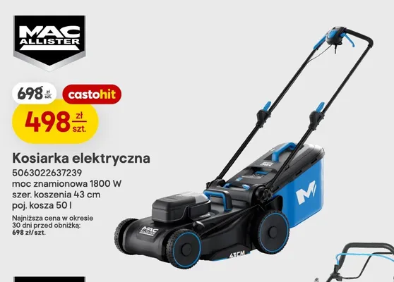 Kosiarka elektryczna Mac Allister promocja w Castorama