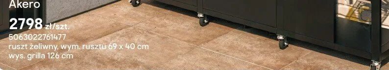 Ruszt żeliwny wymiary rusztu 69 x 40 cm wysokość grilla 126 cm promocja w Castorama