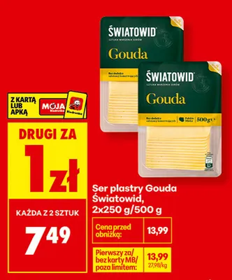 Ser plastry Gouda Światowid promocja w Biedronka