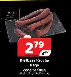 Kiełbasa Krucha Haga promocja w Delfin