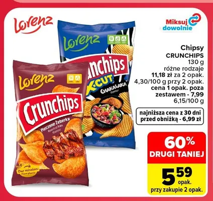 Chipsy Lorenz Crunchips X-Cut Chakalaka promocja w Carrefour