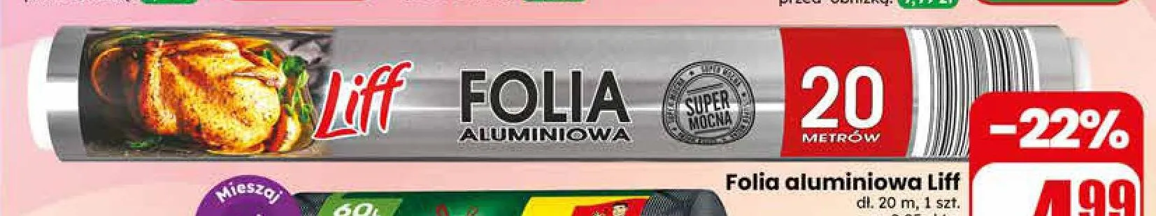 Folia aluminiowa Liff 20 m promocja w Dino