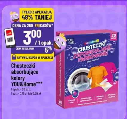 Chusteczki absorbujące kolory YOU&Home promocja w POLOmarket