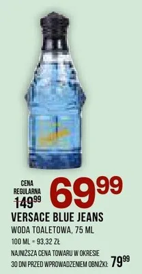 Woda toaletowa, versace blue jeans, 75ml promocja w Drogerie Natura