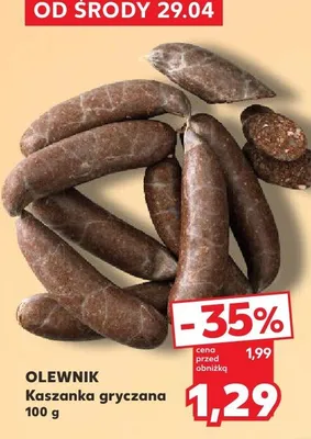 Kaszanka gryczana Olewnik promocja w Kaufland