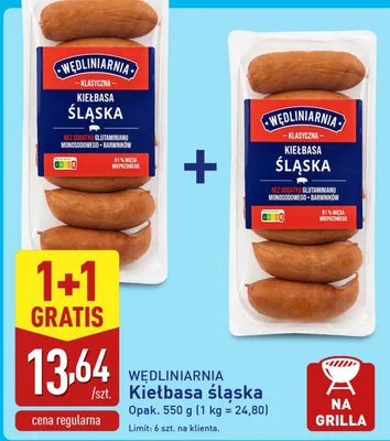 Kiełbasa śląska Wędliniarnia klasyczna promocja w Aldi