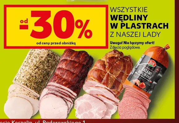 Wędliny w plastrach z naszej lady promocja w Kaufland