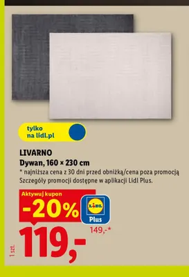 Dywan 160x230 cm Livarno promocja w Lidl